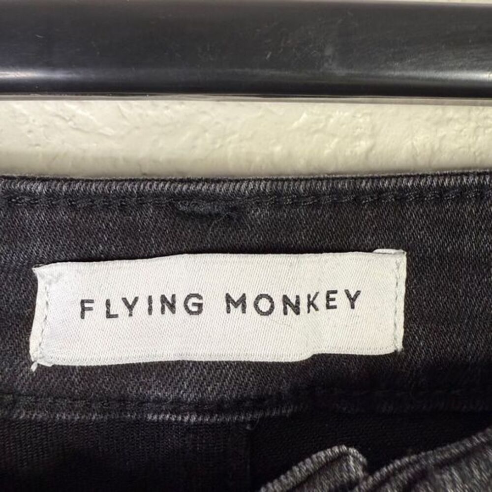 Flying Monkey Black Distressed Split Hem Skinny J… - image 4